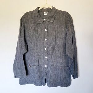 CTC Linens‎ Linen Lagenlook Buttondown Top
